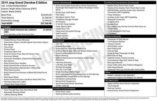 2019 Jeep Grand Cherokee Laredo