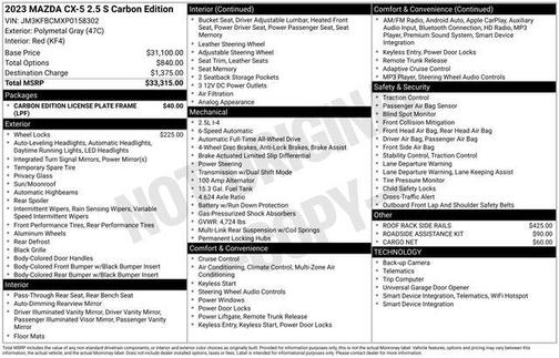 2023 Mazda CX-5 2.5 S Carbon Edition