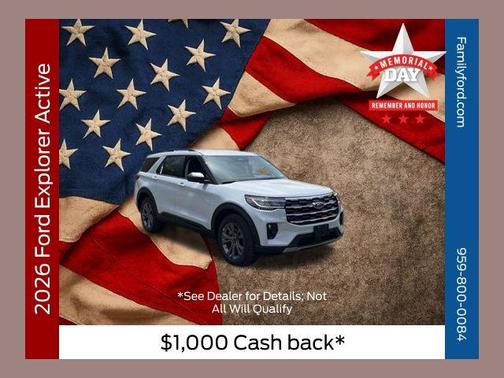 SPACE WHITE METALLIC 2026 Ford Explorer Active