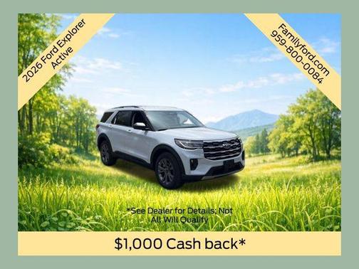 SPACE WHITE METALLIC 2026 Ford Explorer Active