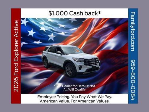 SPACE WHITE METALLIC 2026 Ford Explorer Active