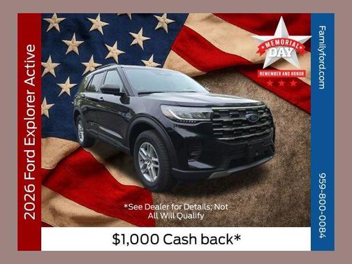 AGATE BLACK METALLIC 2026 Ford Explorer Active