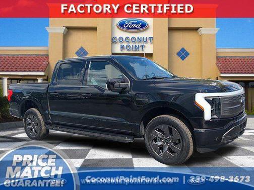 AGATE BLACK METALLIC 2023 Ford F-150 Lightning LARIAT Truck