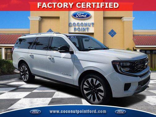 Star White Metallic Tri-Coat 2025 Ford Expedition Max Platinum