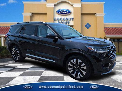 Agate Black Metallic 2026 Ford Explorer Platinum