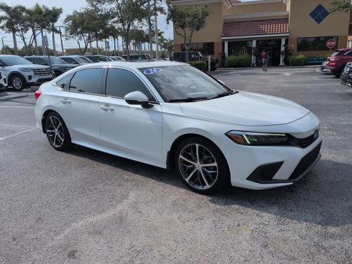 Platinum White 2024 Honda Civic Touring
