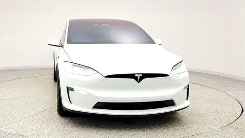 Pearl White Multi-Coat 2022 Tesla Model X AWD w/ Falcon Wing Doors & Panoramic Windshield