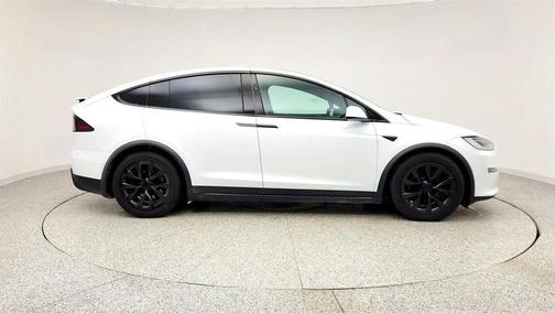 Pearl White Multi-Coat 2023 Tesla Model X AWD w/ 6 Seat Interior & Yoke Steering Wheel