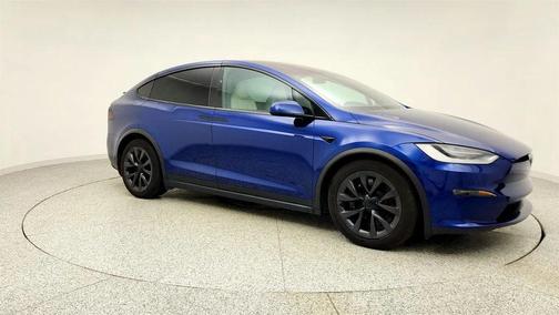 Deep Blue Metallic 2022 Tesla Model X Plaid Tri Motor All-Wheel Drive