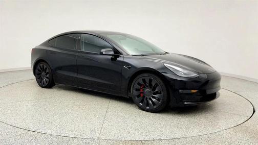 Solid Black 2023 Tesla Model 3 Performance