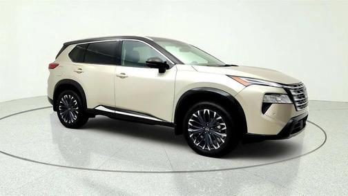 Champagne Silver Metallic/Super Black 2024 Nissan Rogue Platinum
