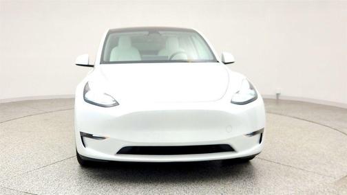 Pearl White Multi-Coat 2023 Tesla Model Y Long Range AWD w/ White/Black Premium Int. & Acceleration Boost