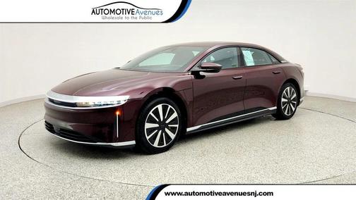 Zenith Red Metallic 2023 Lucid Air Pure AWD with 19'' Aero Range Wheels