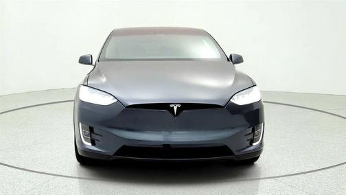 Midnight Silver Metallic 2020 Tesla Model X Long Range Plus AWD w/ 22'' Onyx Black Wheels & 6 Seat Interior