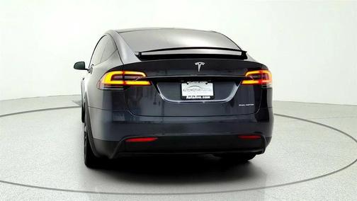 Midnight Silver Metallic 2020 Tesla Model X Long Range Plus AWD w/ 22'' Onyx Black Wheels & 6 Seat Interior
