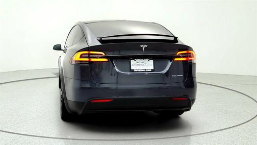Midnight Silver Metallic 2020 Tesla Model X Long Range Plus AWD w/ 22'' Onyx Black Wheels & 6 Seat Interior