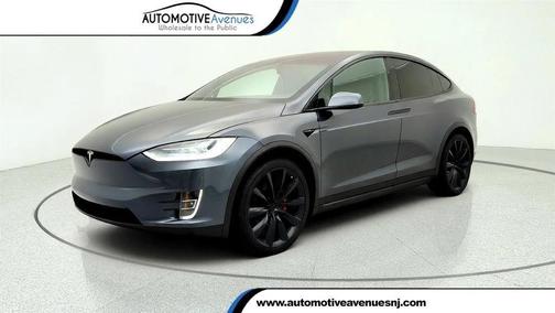 Midnight Silver Metallic 2020 Tesla Model X Long Range Plus AWD w/ 22'' Onyx Black Wheels & 6 Seat Interior