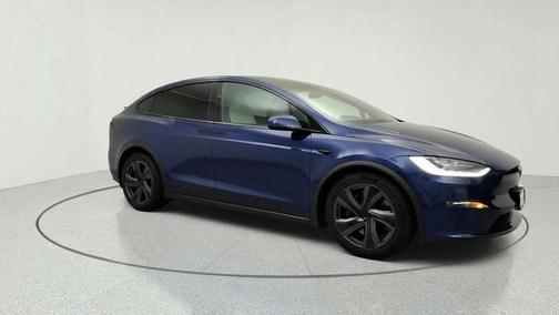 Deep Blue Metallic 2022 Tesla Model X Plaid Tri Motor All-Wheel Drive
