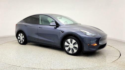 Midnight Silver Metallic 2023 Tesla Model Y Long Range AWD w/ 7 Seat Interior & Acceleration Boost