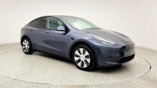 Midnight Silver Metallic 2023 Tesla Model Y Long Range AWD w/ Self-Driving, Acceleration Boost & 7 Seat Int.