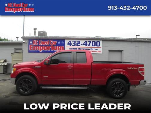 Red 2012 Ford F-150 Lariat