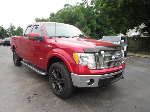 Red 2012 Ford F-150 Lariat