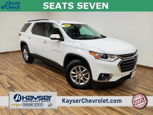 Summit White 2020 Chevrolet Traverse LT Cloth