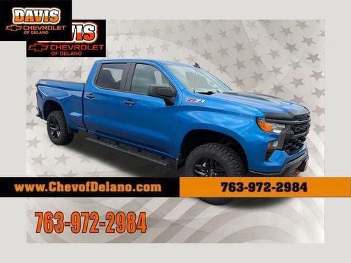 Glacier Blue Metallic 2022 Chevrolet Silverado 1500 Custom Trail Boss