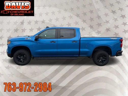 Glacier Blue Metallic 2022 Chevrolet Silverado 1500 Custom Trail Boss