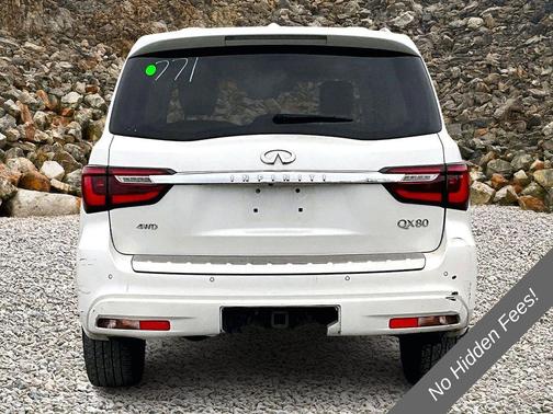 Moonstone White 2021 INFINITI QX80 Luxe