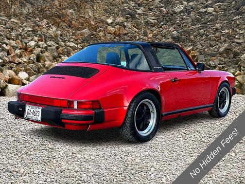 Red 1988 Porsche 911 Cabriolet