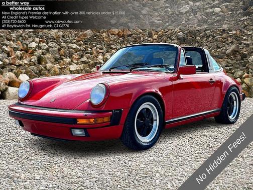 Red 1988 Porsche 911 Cabriolet