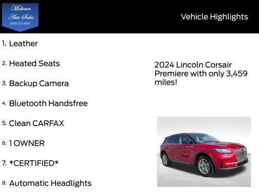 2024 Lincoln Corsair Premiere