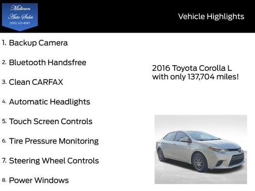 2016 Toyota Corolla L