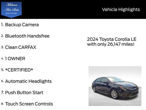 2024 Toyota Corolla LE