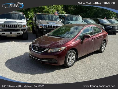 Burgundy 2015 Honda Civic LX