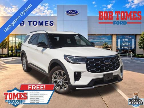Star White Metallic Tri-Coat 2025 Ford Explorer Platinum