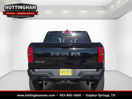 Diamond Black Crystal Pearlcoat 2026 RAM 1500 RHO Crew Cab 4x4 5'7' Box