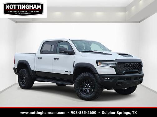 Bright White Clearcoat 2026 RAM 1500 RHO Crew Cab 4x4 5'7' Box