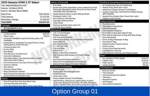 2025 Genesis GV80 2.5T