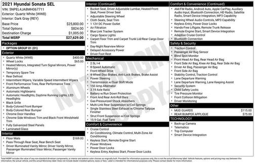 2021 Hyundai SONATA SEL
