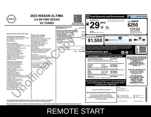 2023 Nissan Altima SR VC-Turbo FWD