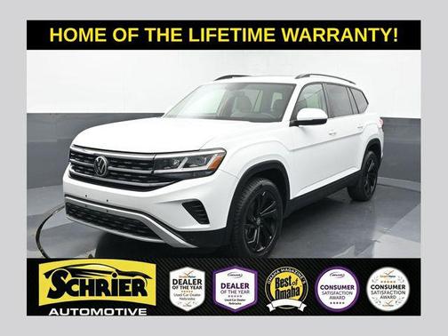 Pure White 2022 Volkswagen Atlas 3.6L SE w/Technology