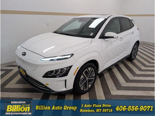 Lunar White 2022 Hyundai KONA EV Limited