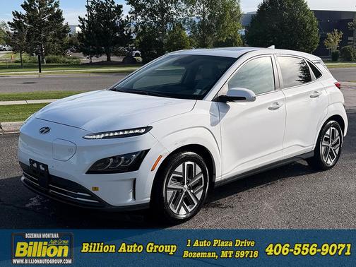 Lunar White 2022 Hyundai KONA EV Limited