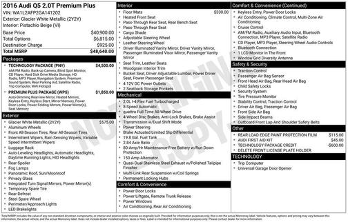 2016 Audi Q5 2.0T Premium Plus