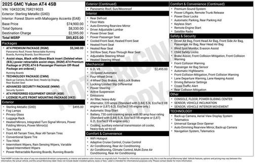 2025 GMC Yukon 4WD AT4