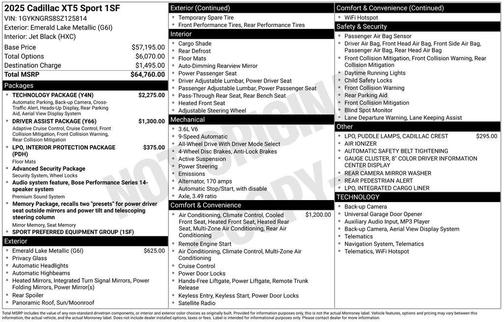 2025 Cadillac XT5 Sport