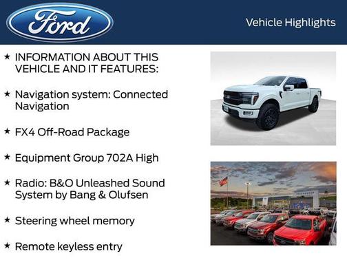 White Metallic 2024 Ford F-150 Platinum