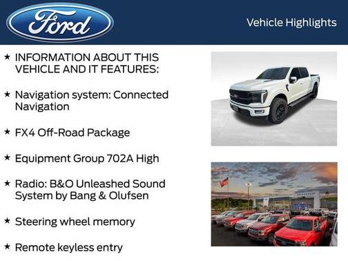 White Metallic 2024 Ford F-150 Platinum